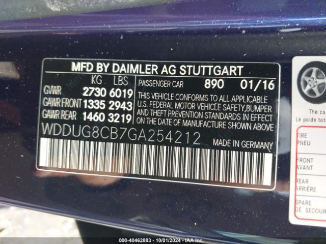 WDDUG8CB7GA254212 Mercedes-Benz S 550