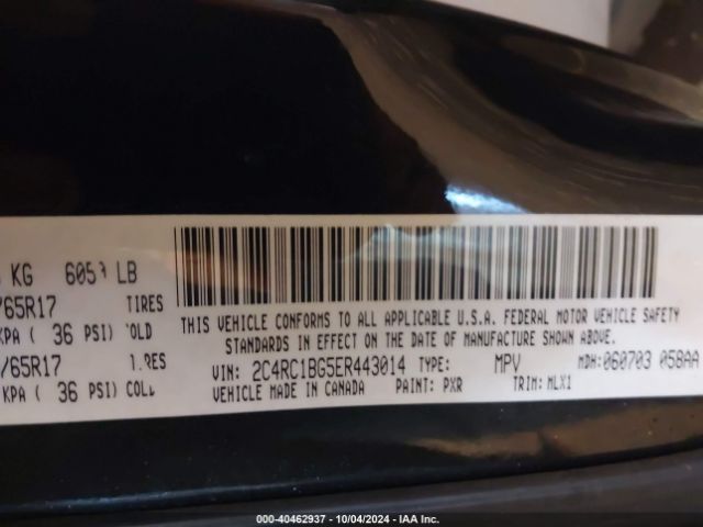 2C4RC1BG5ER443014 Chrysler Town & Country Touring