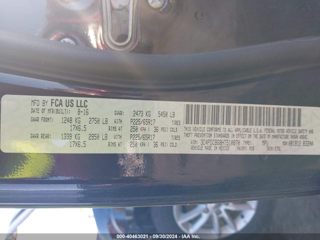 Dodge Journey Sxt 2017 3C4PDCBG8HT510870 Image 9