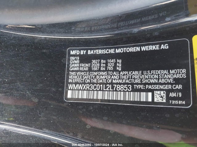 2020 MINI HARDTOP WMWXR3C01L2L78853 Photo 8