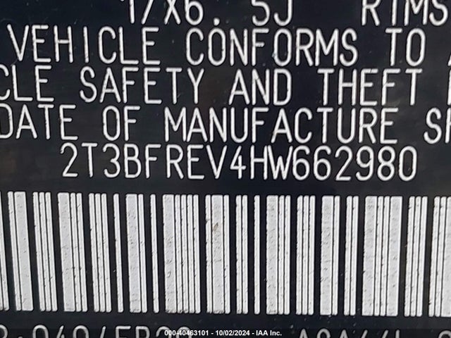 Toyota RAV4 LE 2017 2T3BFREV4HW662980 Image 9