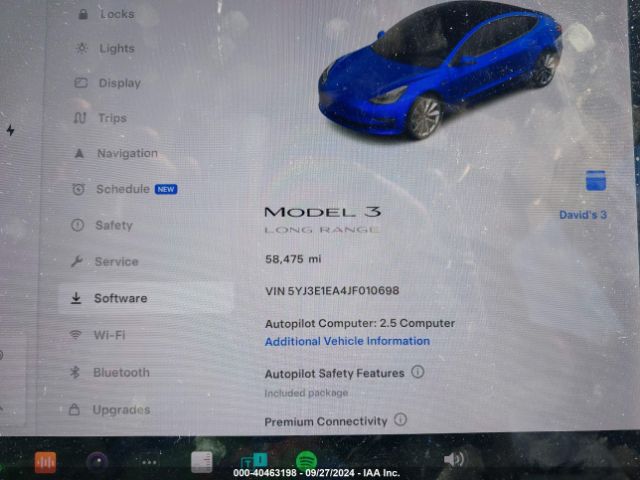 5YJ3E1EA4JF010698 Tesla Model 3 Long Range/mid Range