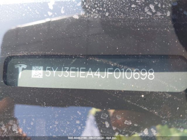 5YJ3E1EA4JF010698 Tesla Model 3 Long Range/mid Range