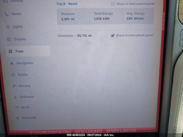 5YJXCBE25KF187901 Tesla Model X 100d/75d/long Range