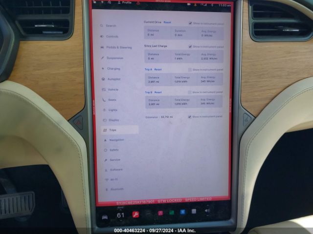 5YJXCBE25KF187901 Tesla Model X 100d/75d/long Range