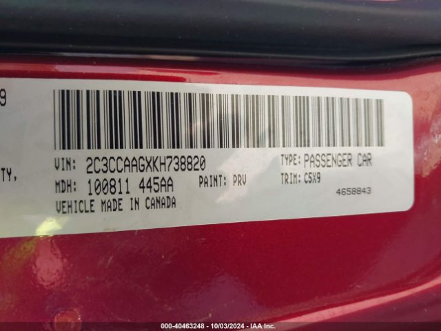 2C3CCAAGXKH738820 Chrysler 300 Touring
