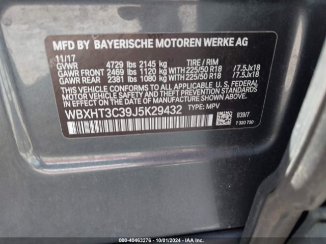 WBXHT3C39J5K29432 BMW X1 Xdrive28i