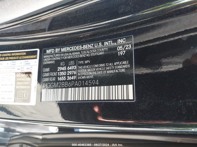 4JGGM2BB6PA014594 Mercedes-Benz Eqe 350+ Suv