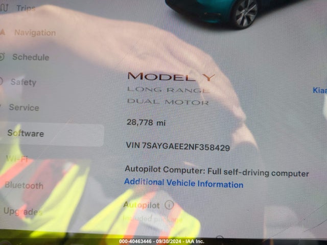 2022 TESLA MODEL Y 7SAYGAEE2NF358429 Photo 6