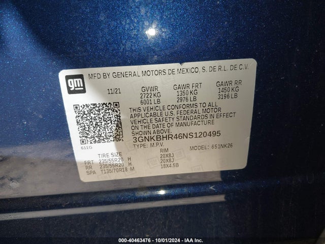 Chevrolet Blazer Awd 2lt 2022 3GNKBHR46NS120495 Image 9