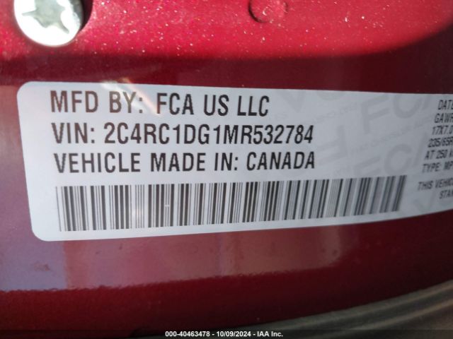 2C4RC1DG1MR532784 Chrysler Voyager Lxi