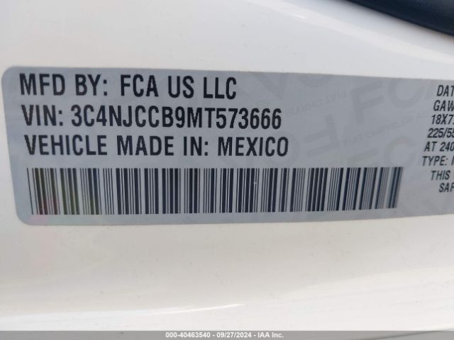 3C4NJCCB9MT573666 Jeep Compass Limited Fwd