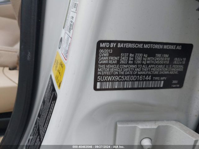 5UXWX9C5XE0D16144 BMW X3 Xdrive28i