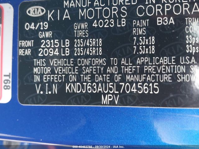 KNDJ63AU5L7045615 KIA Soul Gt-line