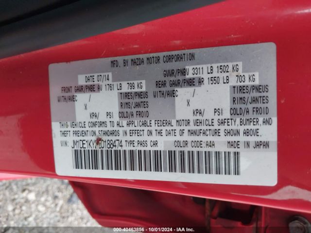 JM1DE1KY2E0188474 Mazda Mazda2 Sport