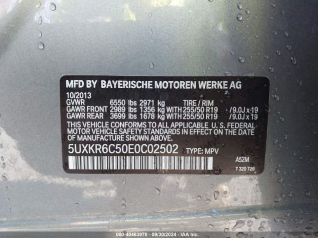 5UXKR6C50E0C02502 BMW X5 Xdrive50i