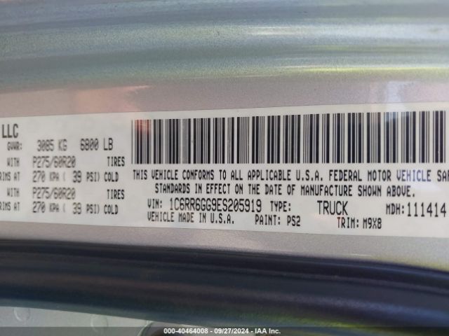 1C6RR6GG9ES205919 RAM 1500 Big Horn