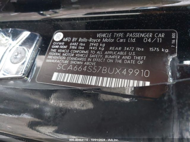 2011 ROLLS-ROYCE GHOST SCA664S57BUX49910 Photo 8