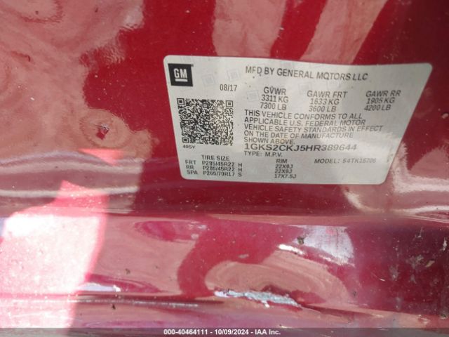 1GKS2CKJ5HR389644 GMC YUKON DENALI
