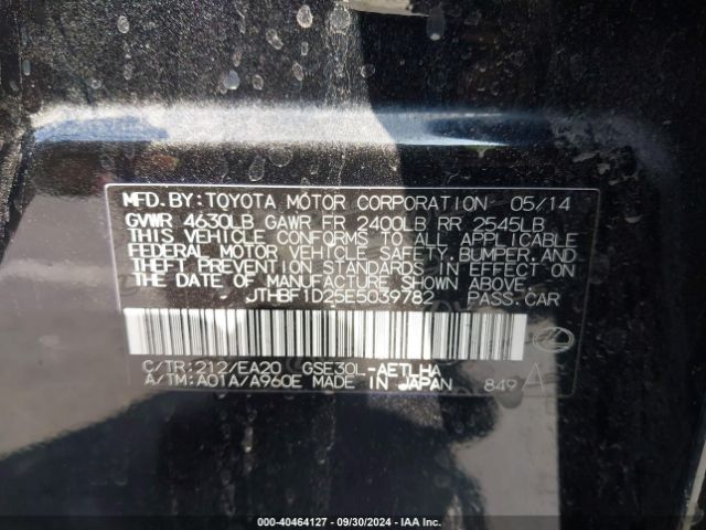 JTHBF1D25E5039782 Lexus IS 250
