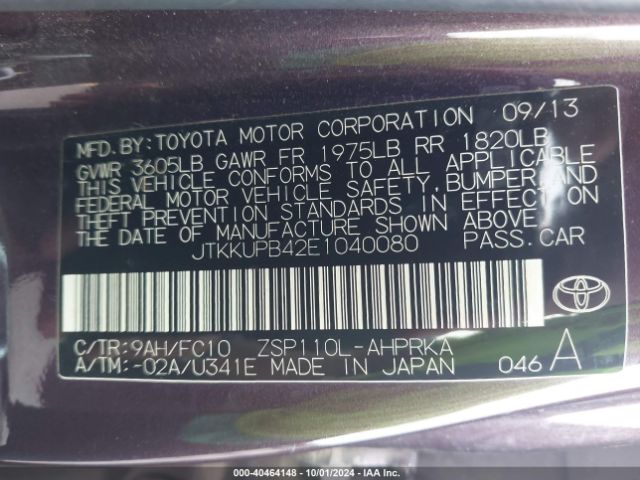 JTKKUPB42E1040080 Scion XD