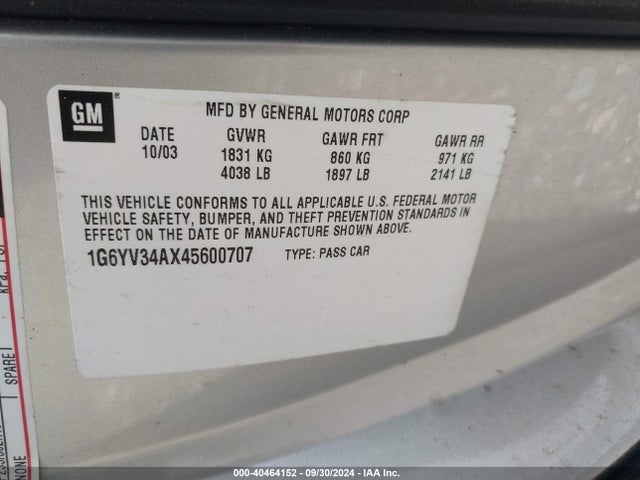 2004 CADILLAC XLR 1G6YV34AX45600707 Photo 8