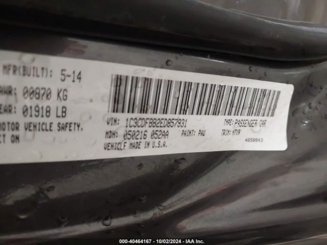 1C3CDFBB2ED857931 Dodge DART SXT