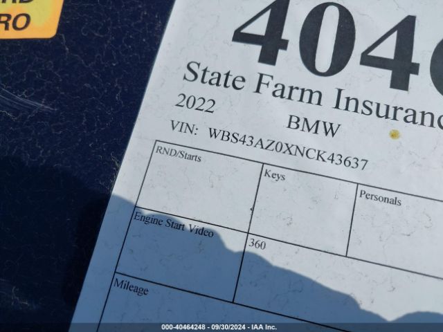 WBS43AZ0XNCK43637 BMW M4 Competition Xdrive