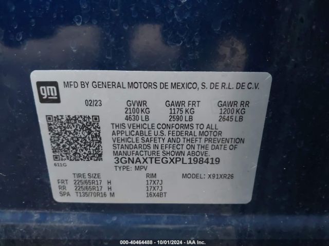 3GNAXTEGXPL198419 Chevrolet Equinox Awd 2fl