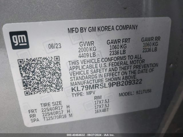 2023 CHEVROLET TRAILBLAZER KL79MRSL9PB209322 Photo 8