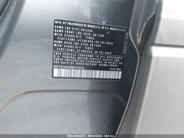 3VV1B7AX6MM070920 Volkswagen Tiguan 2.0t S