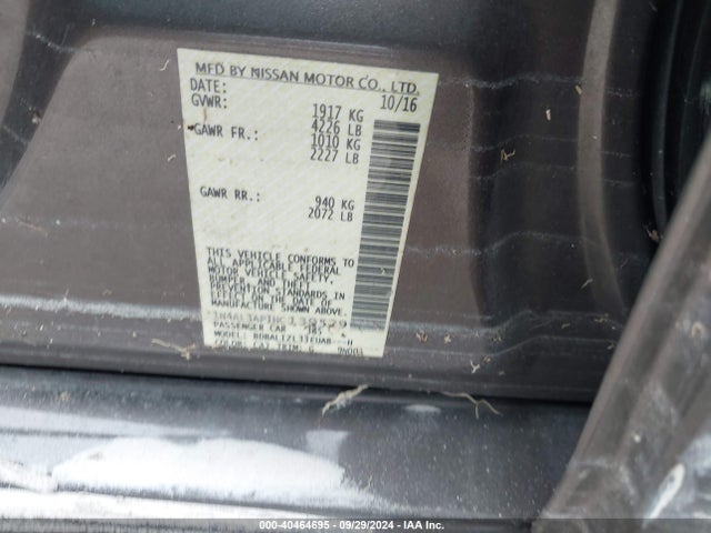 Nissan Altima 2.5 Sv 2017 1N4AL3AP1HC139529 Image 9