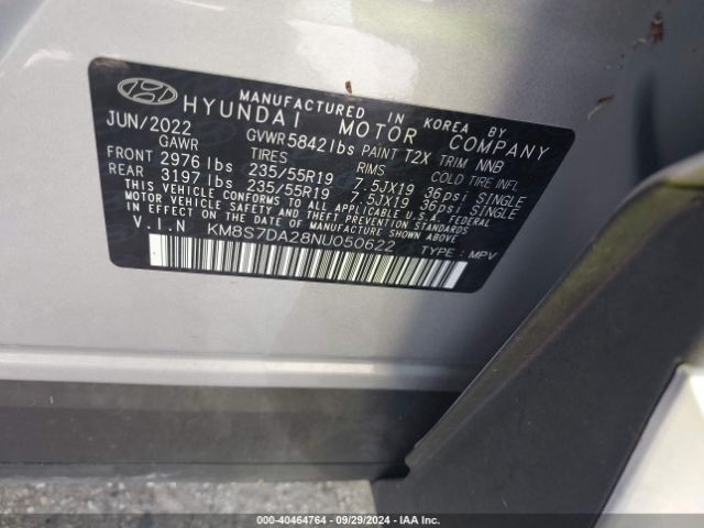 KM8S7DA28NU050622 Hyundai Santa Fe Plug-in Hybrid Limited