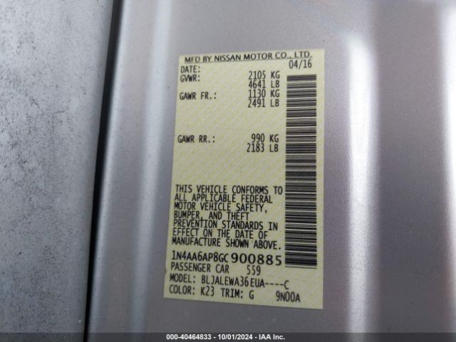 1N4AA6AP8GC900885 Nissan Maxima 3.5 Sl
