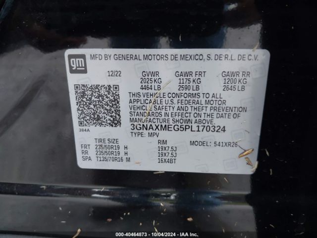 2023 CHEVROLET EQUINOX 3GNAXMEG5PL170324 Photo 8