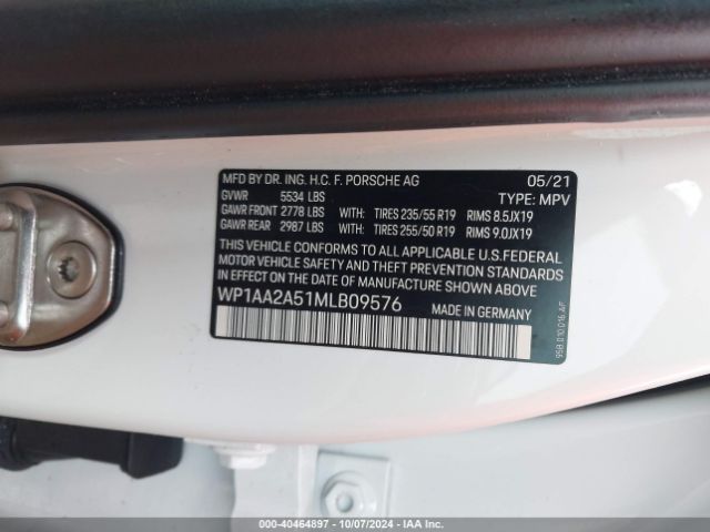 WP1AA2A51MLB09576 Porsche Macan