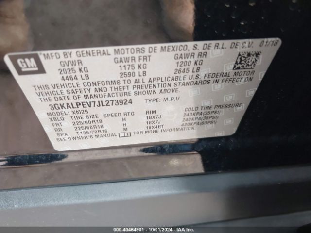 3GKALPEV7JL273924 GMC Terrain Slt