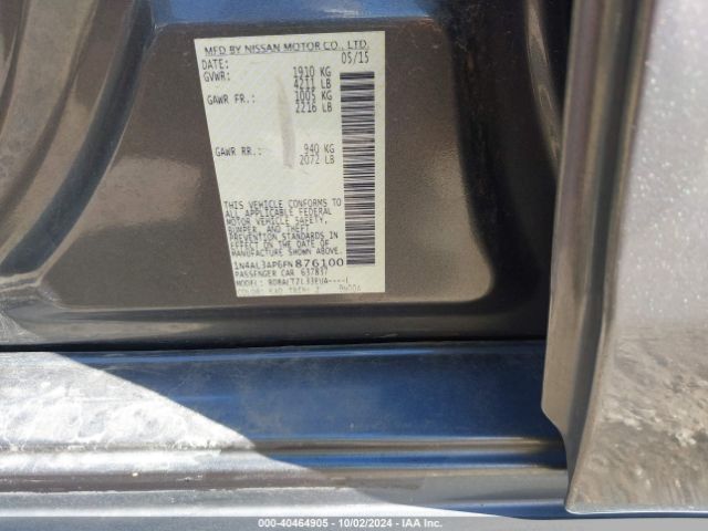 1N4AL3AP6FN876100 Nissan Altima 2.5 Sl