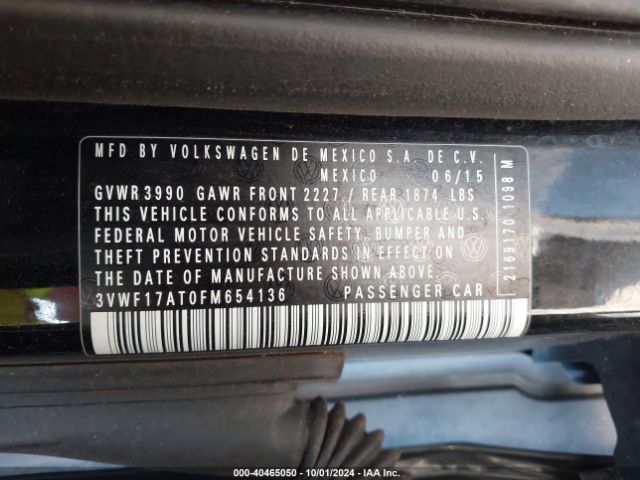 3VWF17AT0FM654136 Volkswagen Beetle 1.8t Fleet Edition