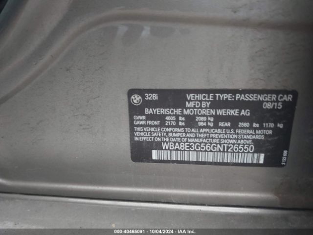 WBA8E3G56GNT26550 BMW 328i Xdrive