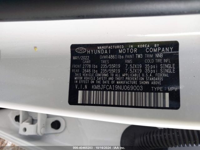 2022 HYUNDAI TUCSON HYBRID KM8JFCA19NU069003 Photo 8
