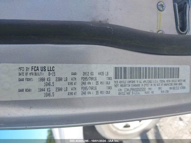 1C4NJPBA2GD525291 Jeep Patriot Sport