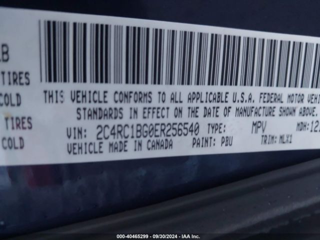 2C4RC1BG0ER256540 Chrysler Town & Country Touring