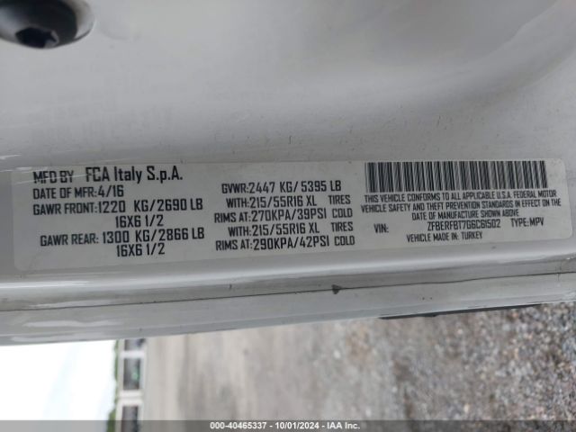 ZFBERFBT7G6C61502 RAM Promaster City Tradesman Slt