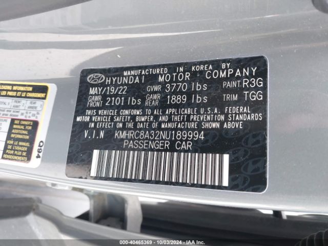 KMHRC8A32NU189994 Hyundai Venue Sel