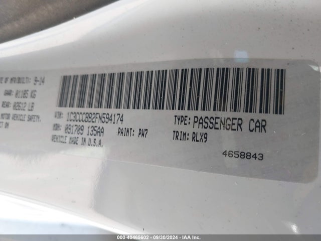 Chrysler 200 S 2015 1C3CCCBB2FN594174 Image 9