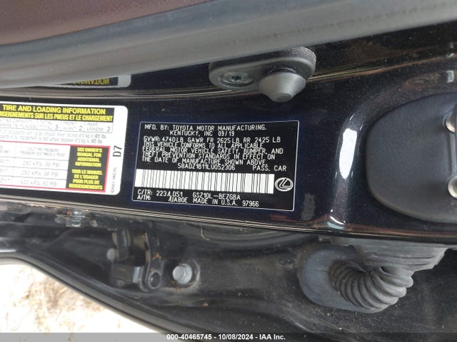 Lexus ES 350 2020 58ADZ1B11LU052306 Image 9