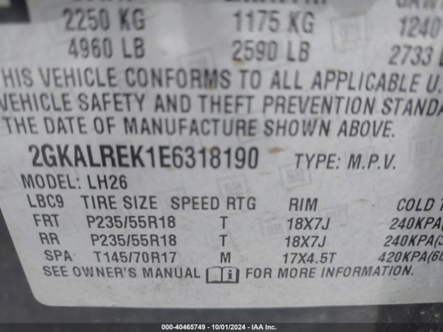 2GKALREK1E6318190 GMC Terrain Sle-2