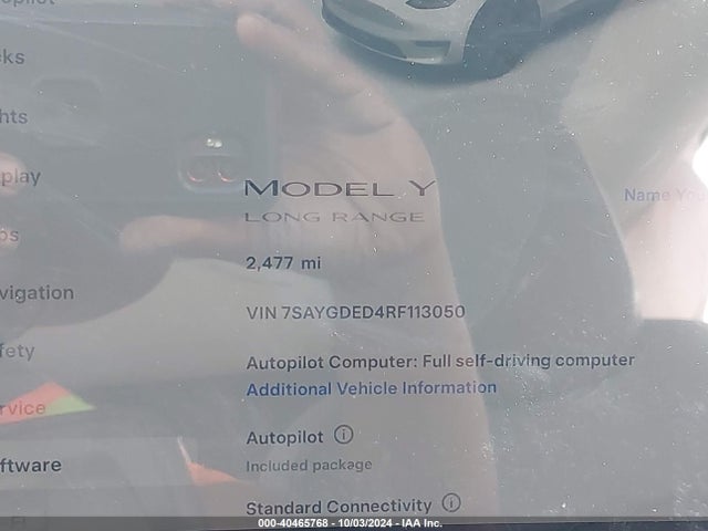 Tesla Model Y Long Range Dual Motor All-wheel Drive 2024 7SAYGDED4RF113050 Image 16