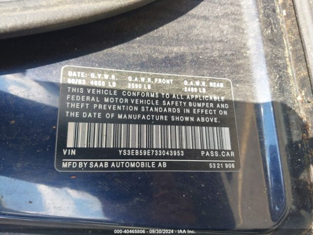 2003 SAAB 9-5 YS3EB59E733043953 Photo 8